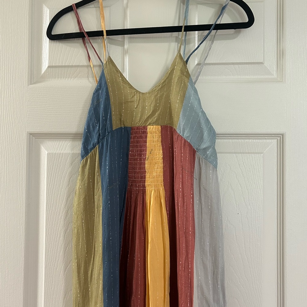 Manila Grace Colorful Striped Maxi Dress